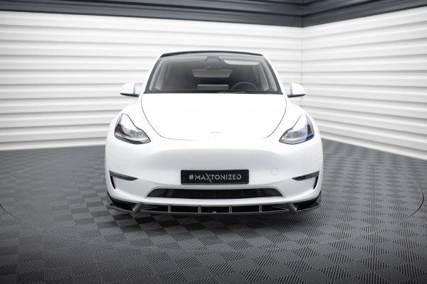 Tesla Model Y - Lâmina frontal V.1 | TE-MODELY-1-FD1G | Produto Maxton Design distribuído por Unicartuning.