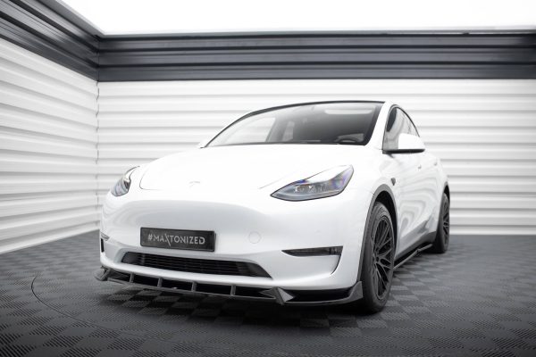 Tesla Model Y - Lâmina frontal V.1 | TE-MODELY-1-FD1G | Produto Maxton Design distribuído por Unicartuning.