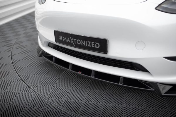 Tesla Model Y - Lâmina frontal V.1 | TE-MODELY-1-FD1G | Produto Maxton Design distribuído por Unicartuning.