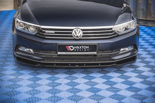 Volkswagen Passat B8 - Lâmina frontal V.1 | VW-PA-B8-FD1G | Produto Maxton Design distribuído por Unicartuning.