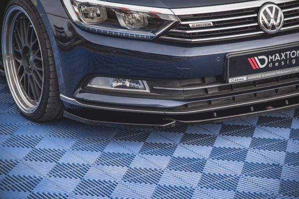 Volkswagen Passat B8 - Lâmina frontal V.1 | VW-PA-B8-FD1G | Produto Maxton Design distribuído por Unicartuning.
