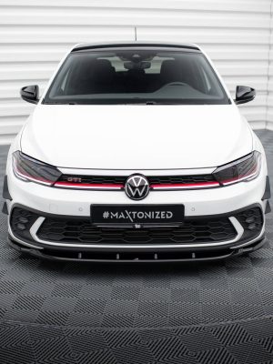 Volkswagen Polo GTI Mk6 (facelift) - Lâmina frontal V.1 | VW-PO-6F-GTI-FD1G | Produto Maxton Design distribuído por Unicartuning. Volkswagen Polo GTI Mk6 (facelift) - Lâmina frontal V.1 | VW-PO-6F-GTI-FD1G | Produto Maxton Design distribuído por Unicartuning.