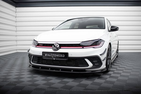 Volkswagen Polo GTI Mk6 (facelift) - Lâmina frontal V.1 | VW-PO-6F-GTI-FD1G | Produto Maxton Design distribuído por Unicartuning. Volkswagen Polo GTI Mk6 (facelift) - Lâmina frontal V.1 | VW-PO-6F-GTI-FD1G | Produto Maxton Design distribuído por Unicartuning.