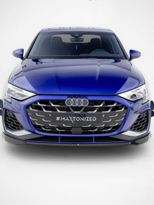 Audi A3 S-Line Sedan / S3 Sedan 8Y (facelift) - Lâmina frontal V.2 | AU-S3-8YF-S-FD2G | Produto Maxton Design distribuído por Unicartuning.