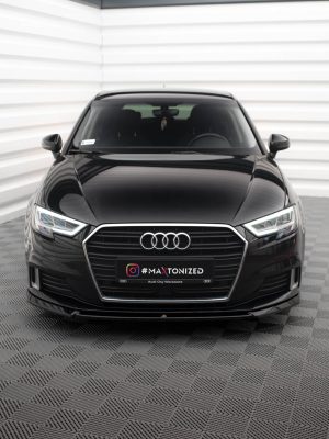 Audi A3 Sportback 8V (facelift) - Lâmina frontal V.2 | AU-A3-3F-SB-FD2G | Produto Maxton Design distribuído por Unicartuning.