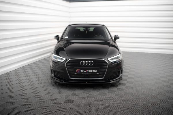 Audi A3 Sportback 8V (facelift) - Lâmina frontal V.2 | AU-A3-3F-SB-FD2G | Produto Maxton Design distribuído por Unicartuning.