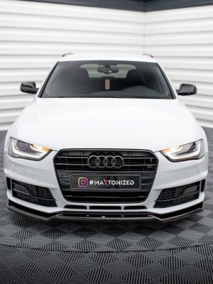 Audi A4 Competition B8 (facelift) - Lâmina frontal V.2 | AU-A4-B8F-COMP-FD2G | Produto Maxton Design distribuído por Unicartuning. Audi A4 Competition B8 (facelift) - Lâmina frontal V.2 | AU-A4-B8F-COMP-FD2G | Produto Maxton Design distribuído por Unicartuning.