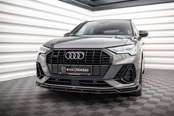 Audi Q3 S-Line F3 - Lâmina frontal V.2 | AU-Q3-2-SLINE-FD2G+FD2RG | Produto Maxton Design distribuído por Unicartuning.