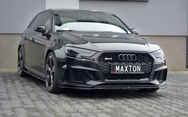 Audi RS3 8V Fl Sportback - Lâmina frontal V.2 | AU-RS3-8VF-FD2G | Produto Maxton Design distribuído por Unicartuning. Audi RS3 8V Fl Sportback - Lâmina frontal V.2 | AU-RS3-8VF-FD2G | Produto Maxton Design distribuído por Unicartuning.