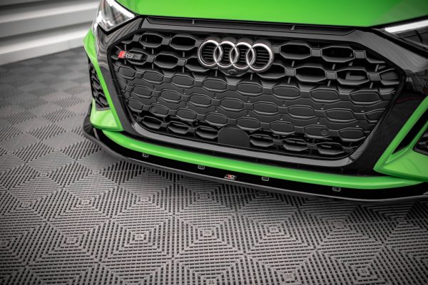 Audi RS3 Sedan 8Y - Lâmina frontal V.2 | AU-RS3-8Y-S-FD2G | Produto Maxton Design distribuído por Unicartuning.