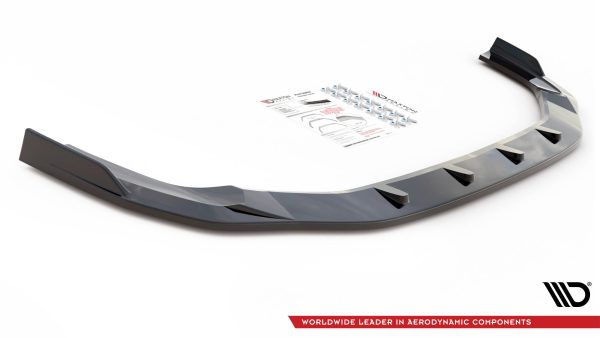 Audi RS3 Sedan 8Y - Lâmina frontal V.2 | AU-RS3-8Y-S-FD2G | Produto Maxton Design distribuído por Unicartuning.