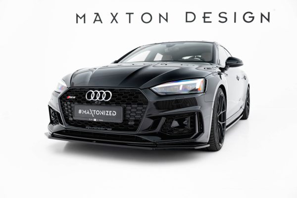 Audi RS5 Coupé / Sportback F5 - Lâmina frontal V.2 | AU-RS5-2-FD2G | Produto Maxton Design distribuído por Unicartuning. Audi RS5 Coupé / Sportback F5 - Lâmina frontal V.2 | AU-RS5-2-FD2G | Produto Maxton Design distribuído por Unicartuning.