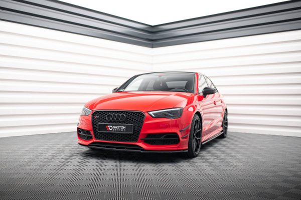 Audi S3 / A3 S-Line 8V Sedan / Cabrio - Lâmina frontal V.2 | AU-S3-3-S-FD1G | Produto Maxton Design distribuído por Unicartuning. Audi S3 / A3 S-Line 8V Sedan / Cabrio - Lâmina frontal V.2 | AU-S3-3-S-FD1G | Produto Maxton Design distribuído por Unicartuning.