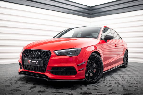 Audi S3 / A3 S-Line 8V Sedan / Cabrio - Lâmina frontal V.2 | AU-S3-3-S-FD1G | Produto Maxton Design distribuído por Unicartuning. Audi S3 / A3 S-Line 8V Sedan / Cabrio - Lâmina frontal V.2 | AU-S3-3-S-FD1G | Produto Maxton Design distribuído por Unicartuning.