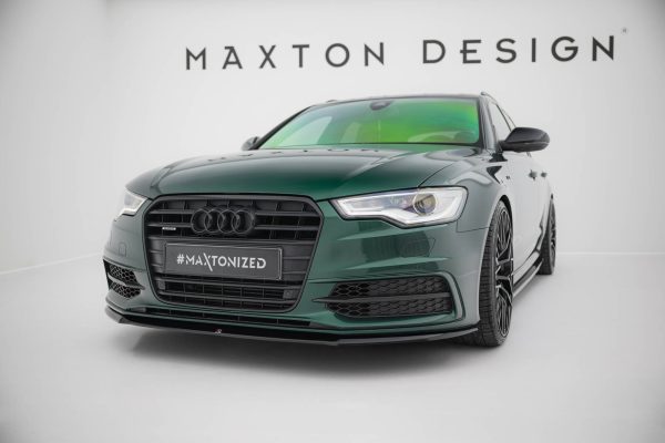 Audi S6 / A6 S-Line C7 - Lâmina frontal V.2 | AU-A6-C7-SLINE-FD2G | Produto Maxton Design distribuído por Unicartuning.