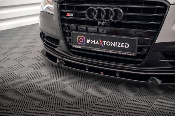 Audi S8 D4 - Lâmina frontal V.2 | AU-A8-D4-SLINE-FD2G | Produto Maxton Design distribuído por Unicartuning.