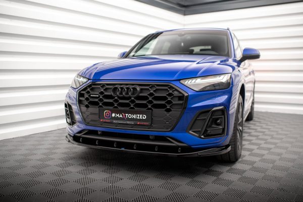 Audi SQ5 / Q5 S-Line SUV / Sportback Mk2 (facelift) - Lâmina frontal V.2 | AU-SQ5-2F-SB-FD2G | Produto Maxton Design distribuído por Unicartuning.