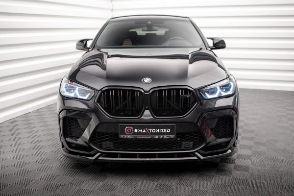 BMW X6 M F96 - Lâmina frontal V.2 | BM-X6-F96-M-FD2G | Produto Maxton Design distribuído por Unicartuning.