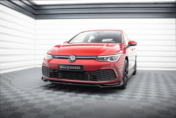 Volkswagen Golf GTI / GTE / Gtd / R-line Mk8 - Lâmina frontal V.2 + Splitters | VW-GO-8-GTI-FD2G+FSF | Produto Maxton Design distribuído por Unicartuning. Volkswagen Golf GTI / GTE / Gtd / R-line Mk8 - Lâmina frontal V.2 + Splitters | VW-GO-8-GTI-FD2G+FSF | Produto Maxton Design distribuído por Unicartuning.