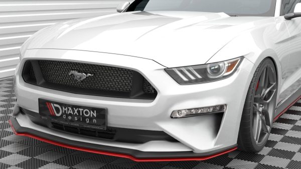 Ford Mustang GT Mk6 (facelift) - Lâmina frontal V.2 | FO-MU-6F-FD2RED | Produto Maxton Design distribuído por Unicartuning. Ford Mustang GT Mk6 (facelift) - Lâmina frontal V.2 | FO-MU-6F-FD2RED | Produto Maxton Design distribuído por Unicartuning.