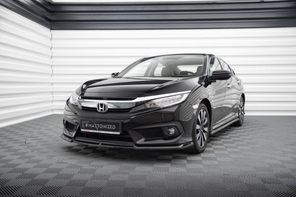 Honda Civic Mk10 - Lâmina frontal V.2 | HO-CI-10-FD2G | Produto Maxton Design distribuído por Unicartuning.