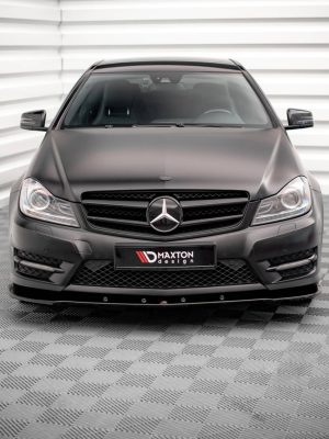 Mercedes-Benz C Coupé / Sedan / Estate AMG-line C204 / W204 (facelift) / S204 (facelift) - Lâmina frontal V.2 | ME-C-204F-AMGLINE-C-FD2G | Produto Maxton Design distribuído por Unicartuning.