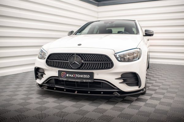 Mercedes-Benz E AMG-line Sedan W213 (facelift) - Lâmina frontal V.2 | ME-E-213F-AMGLINE-FD2G | Produto Maxton Design distribuído por Unicartuning.