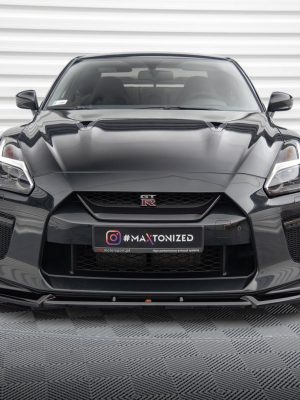 Nissan GTR R35 (facelift) - Lâmina frontal V.2 | NI-GTR-4F3-FD2G | Produto Maxton Design distribuído por Unicartuning.
