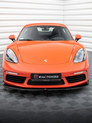 Porsche 718 Cayman GT4 RS 982c - Lâmina frontal V.2 | PO-CA-718-FD2G | Produto Maxton Design distribuído por Unicartuning.