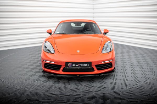 Porsche 718 Cayman GT4 RS 982c - Lâmina frontal V.2 | PO-CA-718-FD2G | Produto Maxton Design distribuído por Unicartuning.