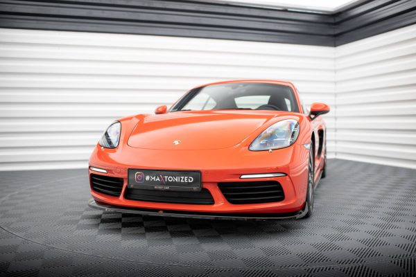 Porsche 718 Cayman GT4 RS 982c - Lâmina frontal V.2 | PO-CA-718-FD2G | Produto Maxton Design distribuído por Unicartuning.