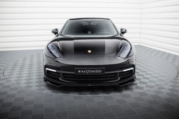 Porsche Panamera Turbo S E- / Panamera E- / Panamera 4s 971 - Lâmina frontal V.2 | PO-PA-971-H-FD4G | Produto Maxton Design distribuído por Unicartuning.