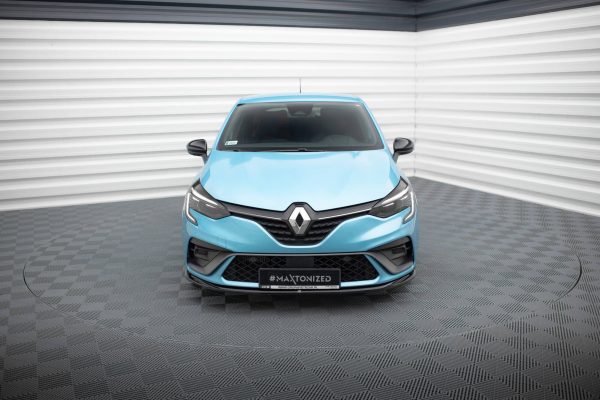 Renault Clio RS Line Mk5 - Lâmina frontal V.2 | RE-CL-5-RSLINE-FD2G | Produto Maxton Design distribuído por Unicartuning.