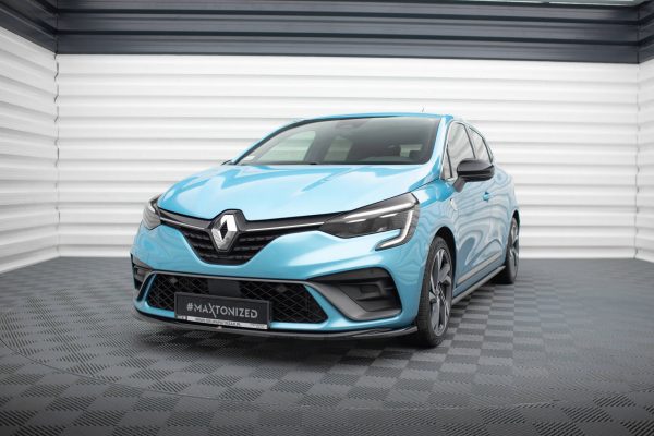 Renault Clio RS Line Mk5 - Lâmina frontal V.2 | RE-CL-5-RSLINE-FD2G | Produto Maxton Design distribuído por Unicartuning.