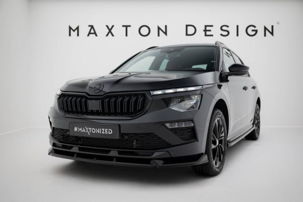 Skoda Kamiq Monte Carlo Mk1 (facelift) - Lâmina frontal V.2 | SK-KM-1F-MC-FD2G | Produto Maxton Design distribuído por Unicartuning.