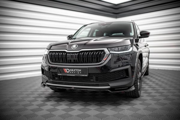 Skoda Kodiaq Mk1 (facelift) - Lâmina frontal V.2 | SK-KO-1F-FD2G | Produto Maxton Design distribuído por Unicartuning.