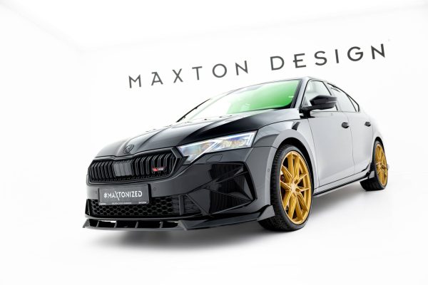 Skoda Octavia RS Liftback / Combi Mk4 / Mk4 (facelift) - Lâmina frontal V.2 | SK-OC-4F-RS-FD2G | Produto Maxton Design distribuído por Unicartuning.