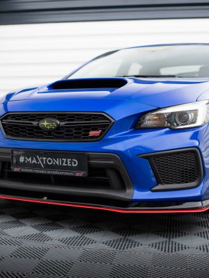 Subaru WRX STI Mk1 - Lâmina frontal V.2 | SU-IM-4F-WRX-STI-FD1G+FD1RRED | Produto Maxton Design distribuído por Unicartuning.