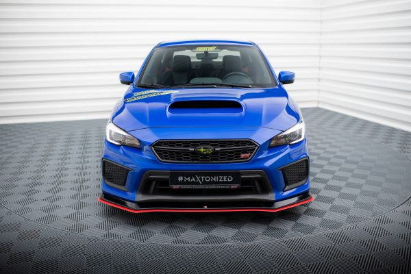 Subaru WRX STI Mk1 - Lâmina frontal V.2 | SU-IM-4F-WRX-STI-FD1G+FD1RRED | Produto Maxton Design distribuído por Unicartuning.