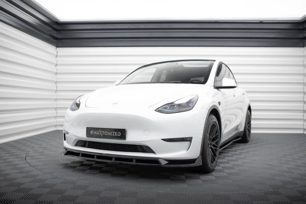 Tesla Model Y - Lâmina frontal V.2 | TE-MODELY-1-FD2G+FD2RG | Produto Maxton Design distribuído por Unicartuning. Tesla Model Y - Lâmina frontal V.2 | TE-MODELY-1-FD2G+FD2RG | Produto Maxton Design distribuído por Unicartuning.