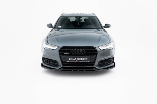 Audi A6 / A6 C7 S-Line/ S6 C7 (facelift) - Lâmina frontal V.3 | AU-A6-C7F-SLINE-FD2G+FD2RG | Produto Maxton Design distribuído por Unicartuning.