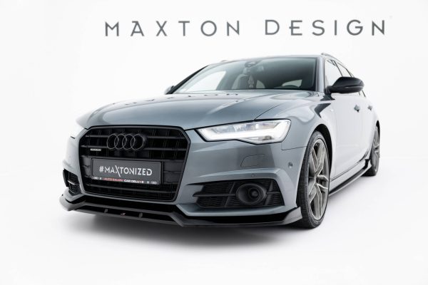 Audi A6 / A6 C7 S-Line/ S6 C7 (facelift) - Lâmina frontal V.3 | AU-A6-C7F-SLINE-FD2G+FD2RG | Produto Maxton Design distribuído por Unicartuning.
