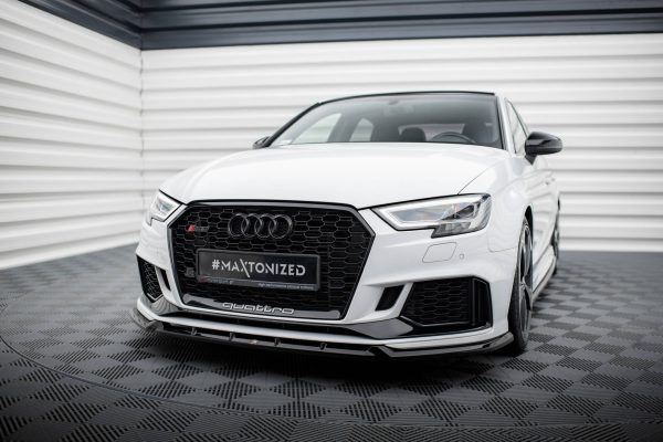 Audi RS3 Sedan 8V (facelift) - Lâmina frontal V.3 | AU-RS3-8VF-S-FD3G | Produto Maxton Design distribuído por Unicartuning. Audi RS3 Sedan 8V (facelift) - Lâmina frontal V.3 | AU-RS3-8VF-S-FD3G | Produto Maxton Design distribuído por Unicartuning.
