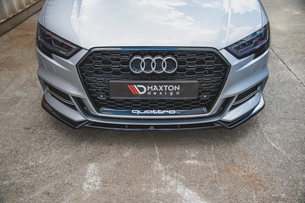 Audi S3 / A3 S-Line 8V Fl Sedan - Lâmina frontal V.3 | AU-S3-3F-FD3G | Produto Maxton Design distribuído por Unicartuning. Audi S3 / A3 S-Line 8V Fl Sedan - Lâmina frontal V.3 | AU-S3-3F-FD3G | Produto Maxton Design distribuído por Unicartuning.