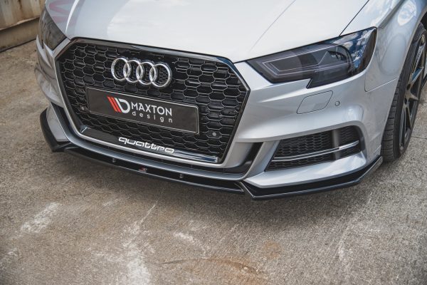 Audi S3 / A3 S-Line 8V Fl Sedan - Lâmina frontal V.3 | AU-S3-3F-FD3G | Produto Maxton Design distribuído por Unicartuning. Audi S3 / A3 S-Line 8V Fl Sedan - Lâmina frontal V.3 | AU-S3-3F-FD3G | Produto Maxton Design distribuído por Unicartuning.