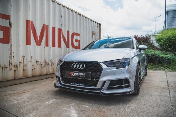 Audi S3 / A3 S-Line 8V Fl Sedan - Lâmina frontal V.3 | AU-S3-3F-FD3G | Produto Maxton Design distribuído por Unicartuning. Audi S3 / A3 S-Line 8V Fl Sedan - Lâmina frontal V.3 | AU-S3-3F-FD3G | Produto Maxton Design distribuído por Unicartuning.
