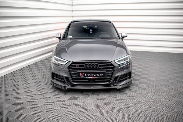 Audi S3 / A3 S-Line Sportback 8V (facelift) - Lâmina frontal V.3 | AU-S3-3F-SB-FD3G | Produto Maxton Design distribuído por Unicartuning. Audi S3 / A3 S-Line Sportback 8V (facelift) - Lâmina frontal V.3 | AU-S3-3F-SB-FD3G | Produto Maxton Design distribuído por Unicartuning.