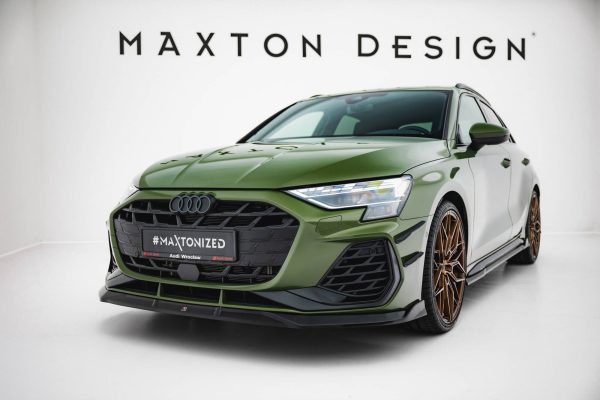 Audi S3 Sportback / A3 S-Line Sportback 8Y (facelift) - Lâmina frontal V.3 | AU-S3-8YF-S-FD3G | Produto Maxton Design distribuído por Unicartuning. Audi S3 Sportback / A3 S-Line Sportback 8Y (facelift) - Lâmina frontal V.3 | AU-S3-8YF-S-FD3G | Produto Maxton Design distribuído por Unicartuning.