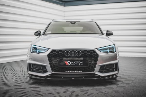 Audi S4 / A4 S-Line B9 - Lâmina frontal V.3 | AU-A4-B9-SLINE-FD3G | Produto Maxton Design distribuído por Unicartuning. Audi S4 / A4 S-Line B9 - Lâmina frontal V.3 | AU-A4-B9-SLINE-FD3G | Produto Maxton Design distribuído por Unicartuning.