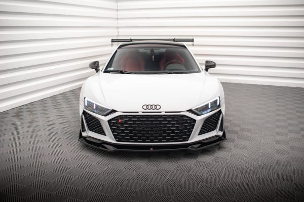 Audi R8 Mk2 (facelift) - Lâmina frontal V.3 + Splitters | AU-R8-2F-FD4G+FD4RG+FSF | Produto Maxton Design distribuído por Unicartuning.